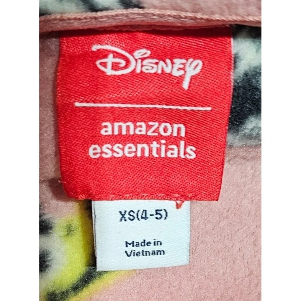 Disney Amazon Essentials Girls Pink Fleece Mickey Minnie Zip Jacket XS 4-5 NWT